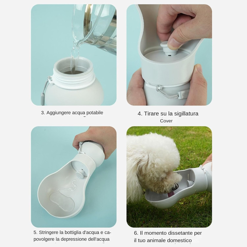 Bebedero De Agua Botella Plegable Para Mascotas - Imagen 4
