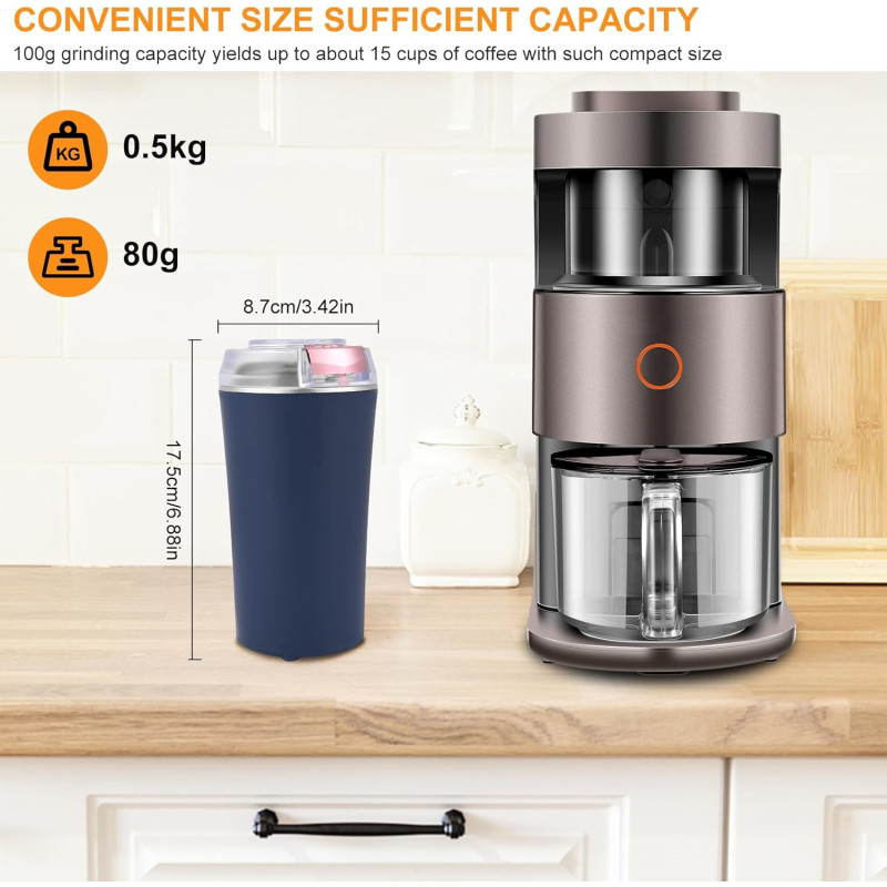 Molino Eléctrico de Café Portátil 150W 220V Acero Inoxidable – - Imagen 6