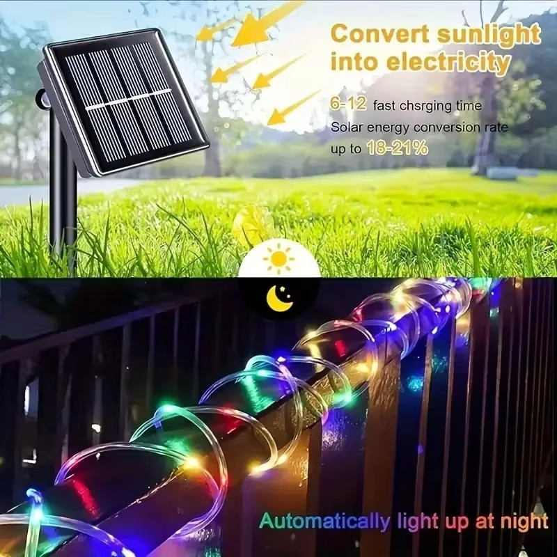 Guirnalda Solar 100 LED Multicolor 10 Metros Exterior Varios - Imagen 3