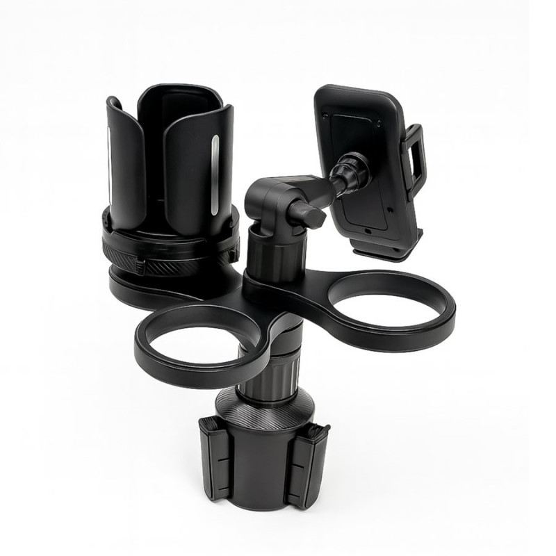 Soporte De Auto Para 2 Vasos Celular Y Vaso Grande - Imagen 3