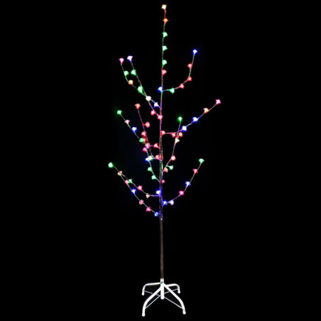 Arbol De Navidad Con Diseño Flor Luz Led Rgb - Imagen 2