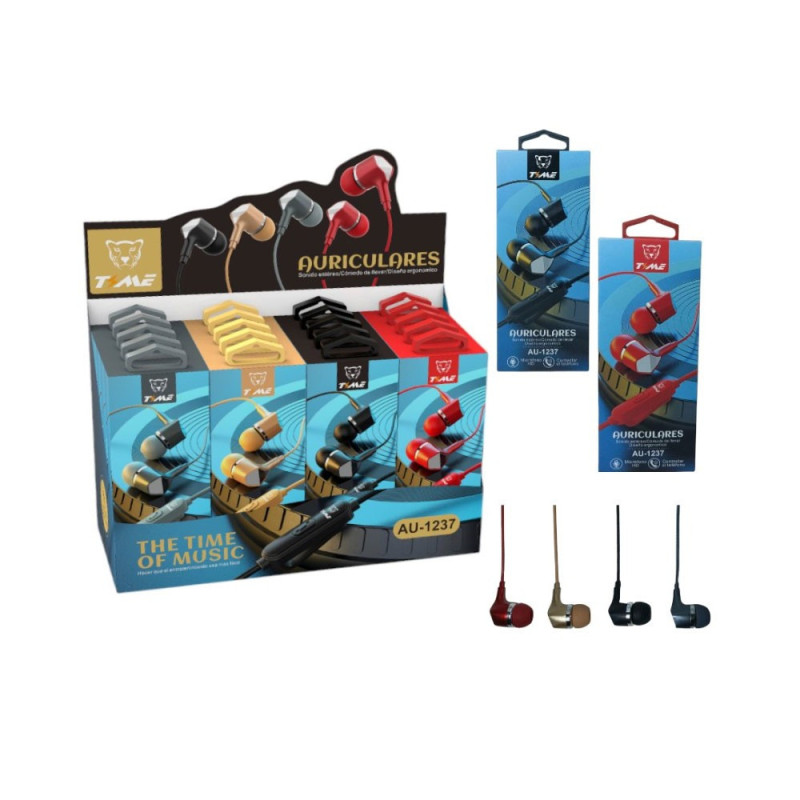 Auriculares Con Cable Auxiliar Y Estuche - Imagen 4