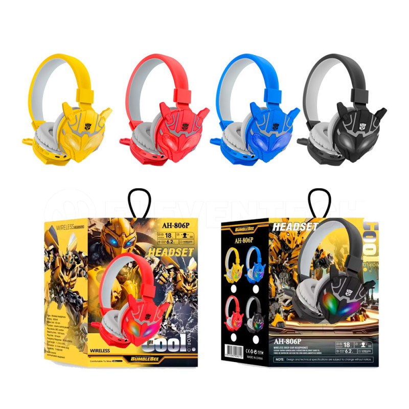 Auriculares Vincha Diadema Inalambricos Bluetooht Transformers - Imagen 2