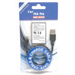Alternative view of Bateria Joystick Playstation 4 Ps4 Pro + Cable
