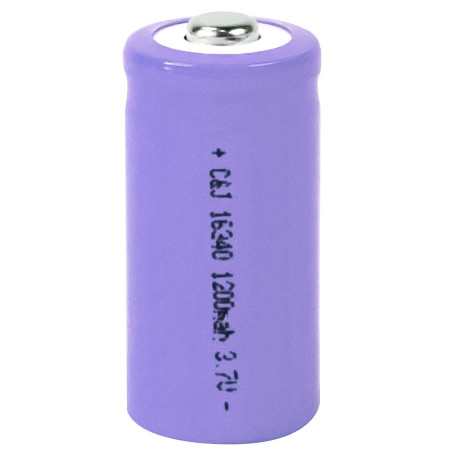 Bateria Litio 16340 Recargable 1800mAH