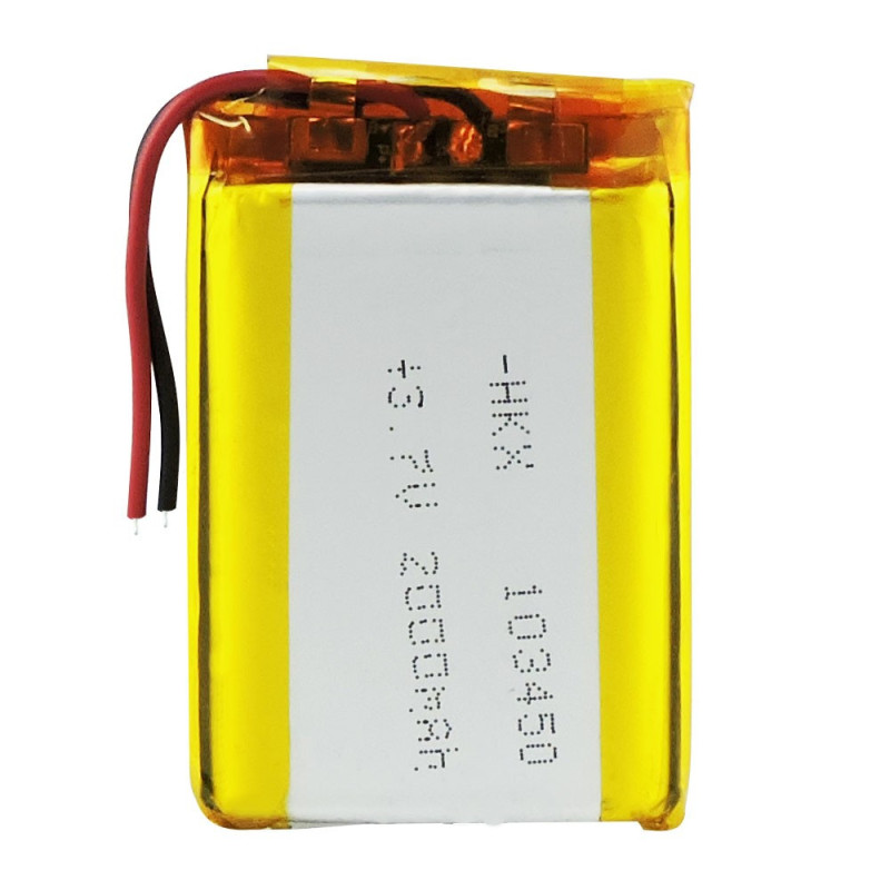 Batería Litio Recargable HKX 103450 3.7V 2000mAh Mp3 Auricular - Imagen 2