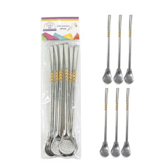 Bombilla Para Mate Acero Inoxidable X6