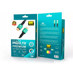 Cable Hdmi 8K ULTRA HD 2.1v Premium High Speed 60hz 3