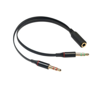 Cable Miniplug 3.5mm Hembra a 2 Miniplug 3.5mm