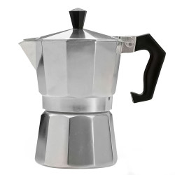 Cafetera De Aluminio Para Cafe Expreso Capacidad 3 Pocillos