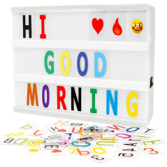 Cartel Luminoso Led Letras Numeros Y Emojis Light Box Cinebox