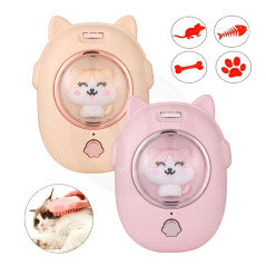 Cepillo De Silicona Para Mascotas Con Laser 2 En 1 Diferentes