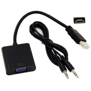 Conversor Cable Hdmi A Vga + Audio Monitor