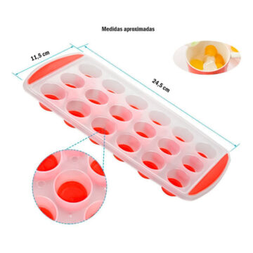 Alternative view of Hielera Cubetera Para Hielo De Silicona 24 Cubos Con