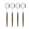 Cucharas De Mesa X4 Unidades Acero Inoxidable Mango Plastico