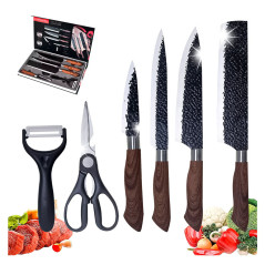 Cuchillos Pelador Y Tijeras De Cocina Set De 6 Piezas Acero