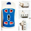 Enchufe Adaptador Triple 220v 16A Con 6 Tomacorrientes Led