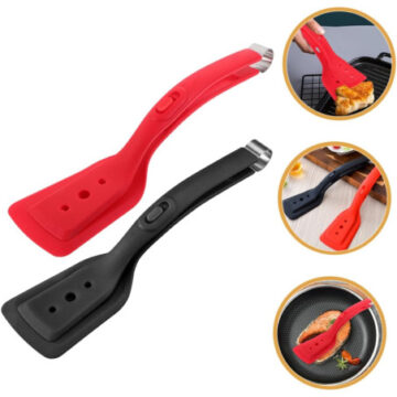 Espatula Pinza Doble Silicona Cocina Parrilla Horno