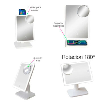 Alternative view of Espejo Con Led Y Parlante + Espejo Con Aumento + Carga