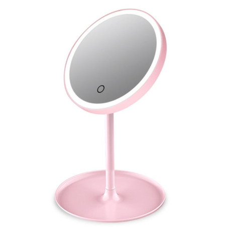 Espejo Doble Aumento 360° Luz Led Maquillaje Carga