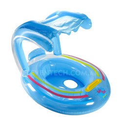 Alternative view of Flotador Inflable Bote Con Techo Para Bebes Pileta /