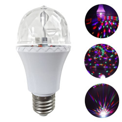 Foco Led RGB Giratorio Bombilla Discoteca Multicolor Rotating