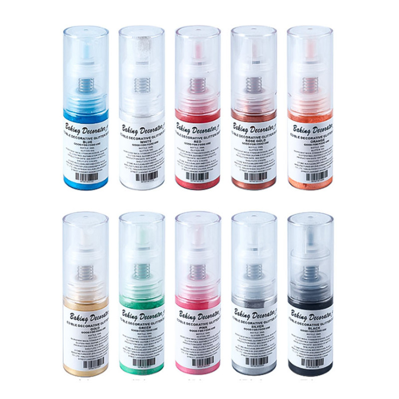 Purpurina Glitter Comestible Para Reposteria 24 Frascos 5g Libre - Imagen 2
