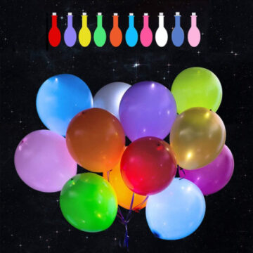 Alternative view of Globos Luz Led Luminosos Colores Varios Fiestas Pack