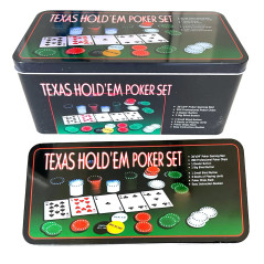 Juego Texas Hodem Poker 200 Fichas Cartas Paño Y Fichero