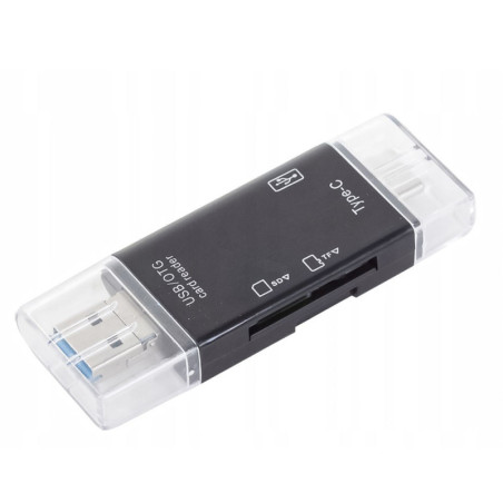 Lector De Memorias OTG Sd / Tf / Tipo-C / Usb 3.0 / Micro Usb