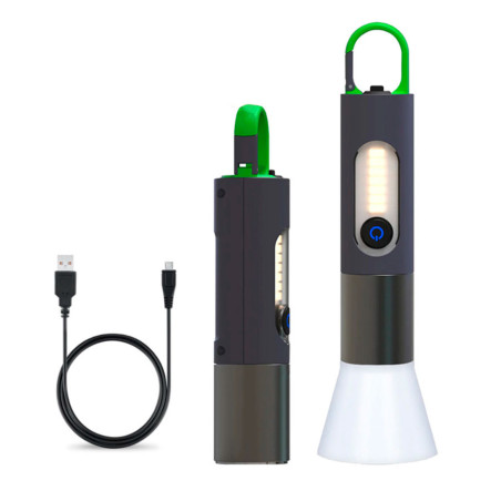 Linterna Lampara De Camping Recargable Por USB Digital Thunder