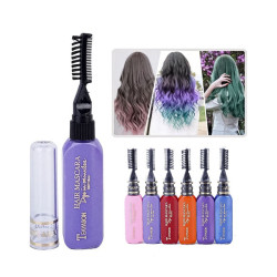 Mascara De Tinte Capilar Desechable Doble Uso Color Temporal Para