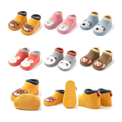 Medias Para Bebes 1 - 3 Años Con Suela Anti Deslizante Diseño