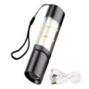 Linterna Led Mini Con Zoom Recargable Con Luces Variadas Camping