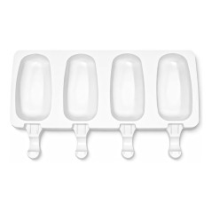 Molde De Silicona 4 Paletas De Helado