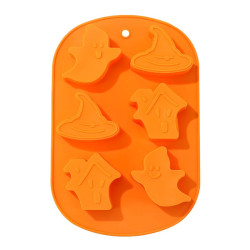 Molde De Silicona 6 Figuras Con Tematica Halloween Noche De