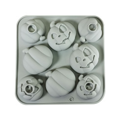 Molde De Silicona Calabazas De Halloween 8 Cavidades Libre