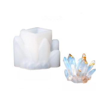 Molde De Silicona De Resina Racimo Cristal Roca De Cuarzo