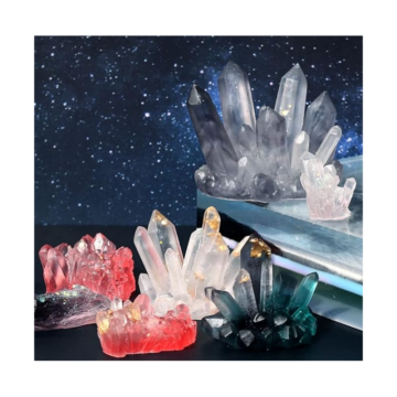 Alternative view of Molde De Silicona De Resina Racimo Cristal Roca De Cuarzo