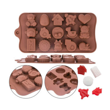Molde De Silicona Oso, Pareja, Cereza , Casa Para