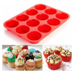 Molde De Silicona Para Muffins Y Cupcakes Medianos