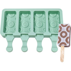 Molde De Silicona Para Paleta de Helados Circular de Donut 4