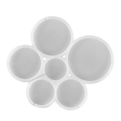 Molde De Silicona Para Resina Y Dulceria 6 Circulos Para