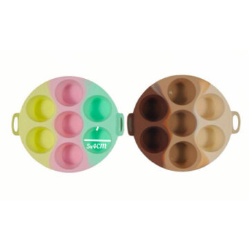 Molde de Silicona Muffins Cupcake Fla Tricolor x7