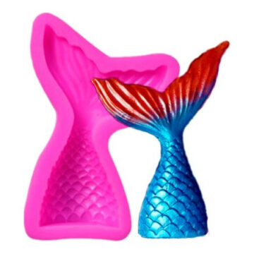 Molde Silicona Cola De Sirena Fondant Horno