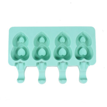 Molde Silicona Helados Diseño X4 Corazones