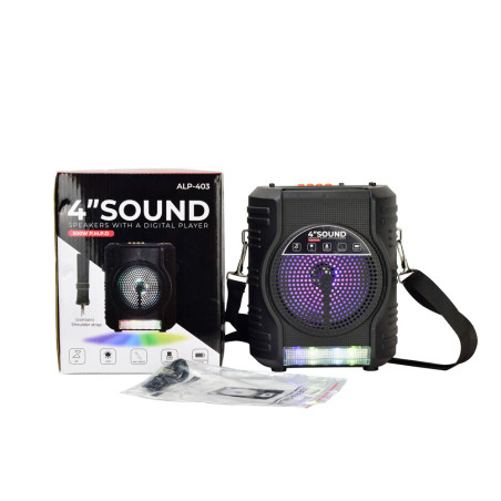 Parlante Bluetooth Recargable Con Luces Led RGB Con - Imagen 2