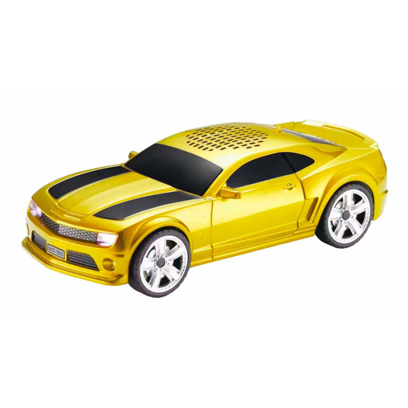 Parlante Bluetooth Recargable USB Auto Deportivo Mustang Led - Imagen 2