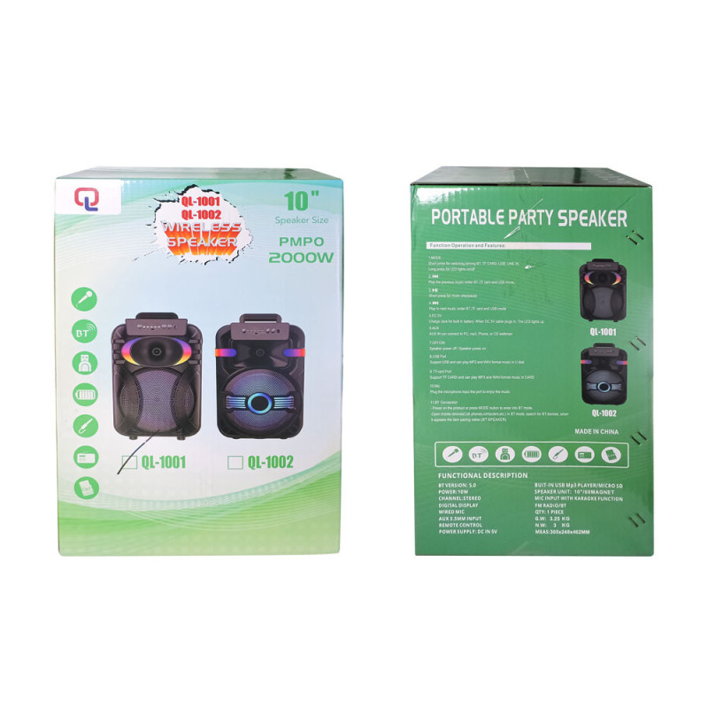Parlante Bluetooth Recargable Con Luces Led RGB Con - Imagen 7