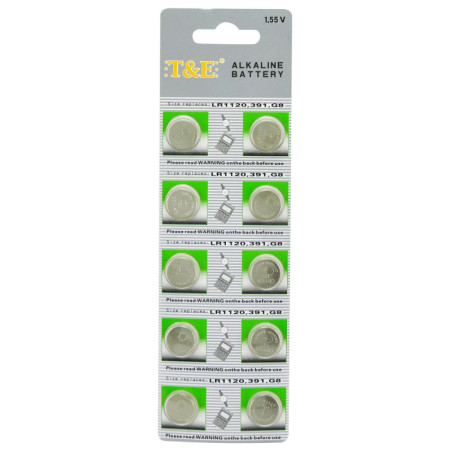 Pilas Alcalinas T&E LR1120 391 G8 X10 - Imagen 2